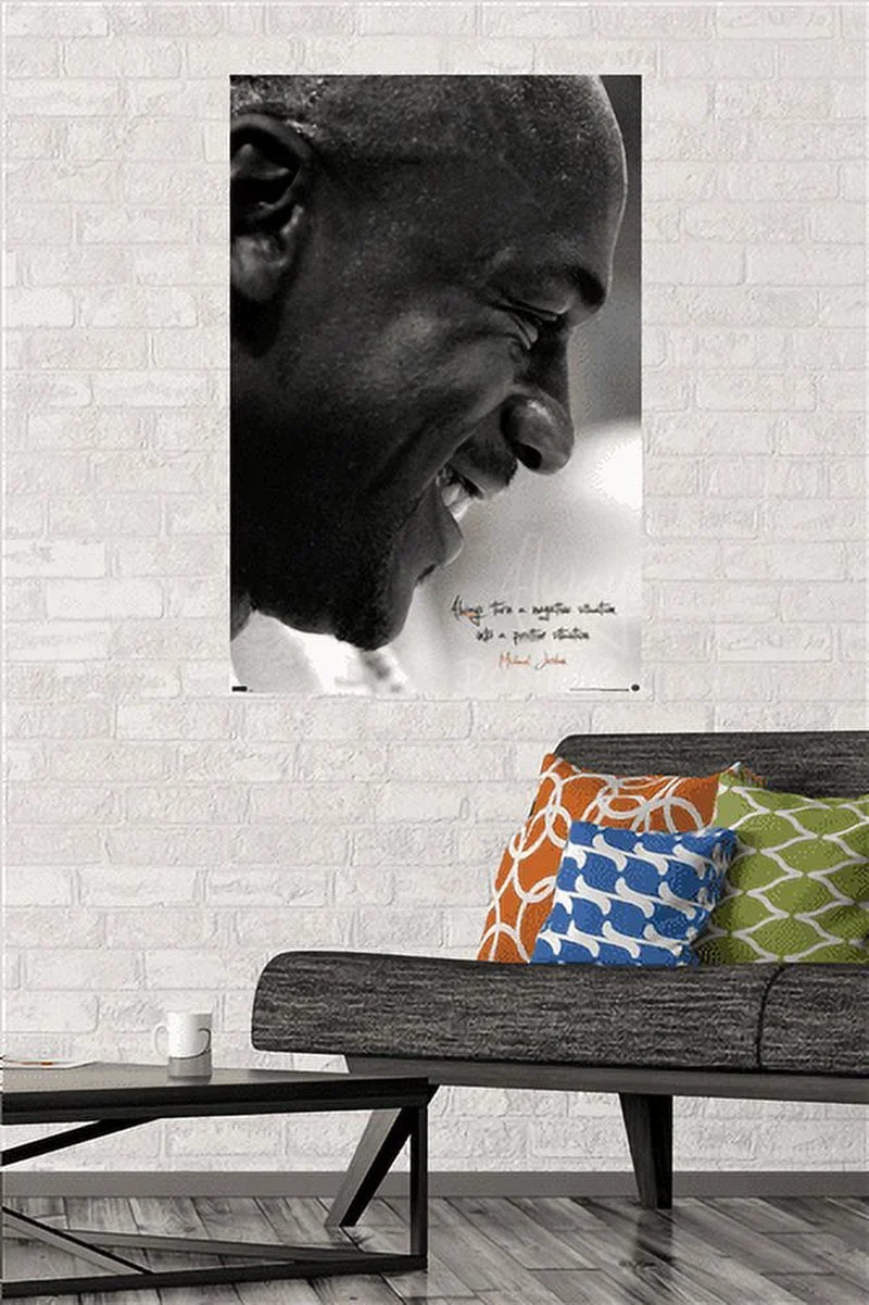 Michael Jordan - Always Positive Wall Poster, 22.375" X 34"