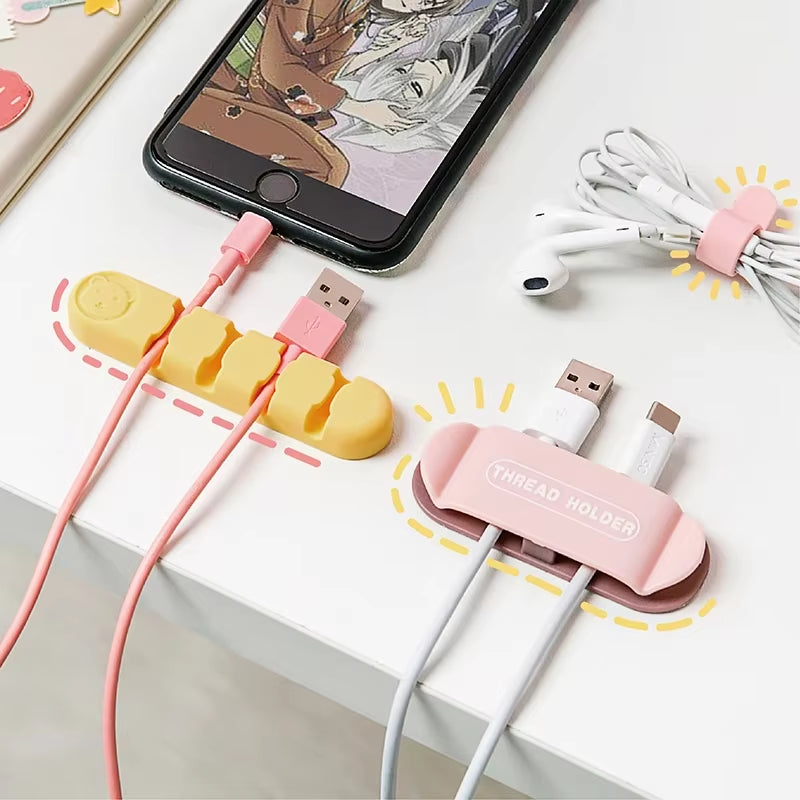 1Piece Cute Cable Organizers Holder Clips for Desktop Cord Organizers Management Office Home