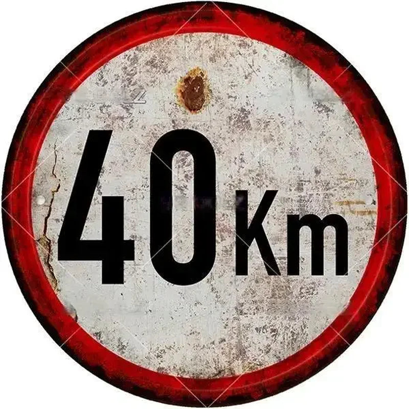 STOP Warning round Garage Vintage Metal Sign Plate Plaque Tin Sign Wall Decor for Home Bar Pub Store Sign Man Cave Yad Outdoor