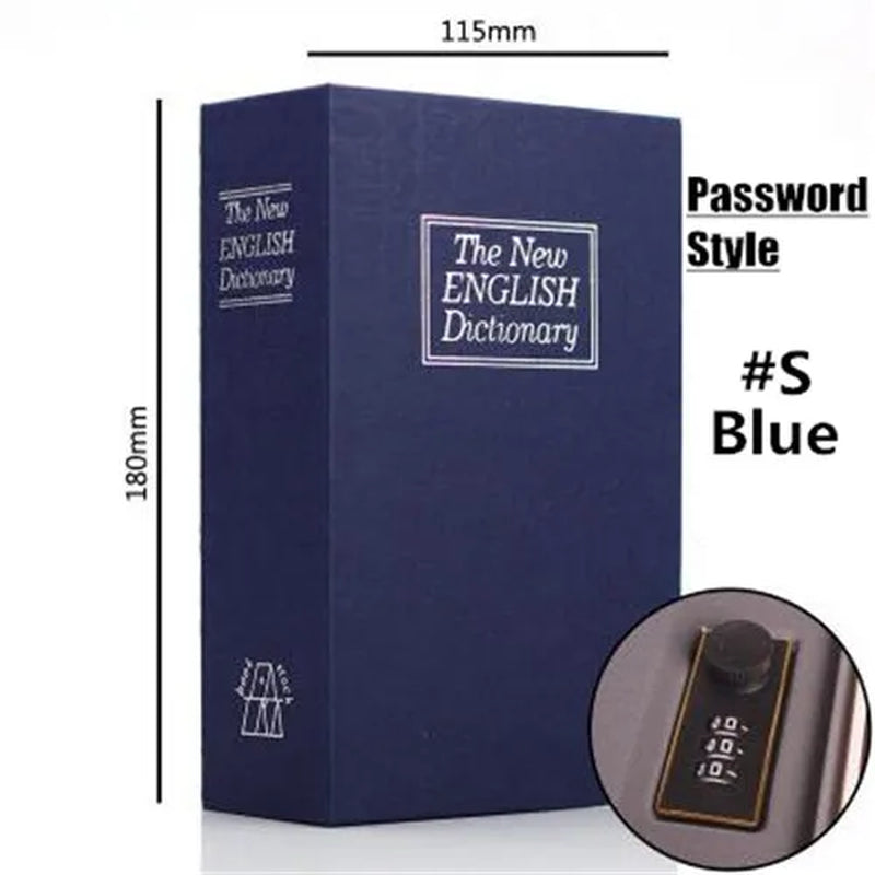 Student Gift Dictionary Mini Safe Box Book Hidden Secret Key Lock Coin Bank Card Jewellery Private Diary Storage Password Locker