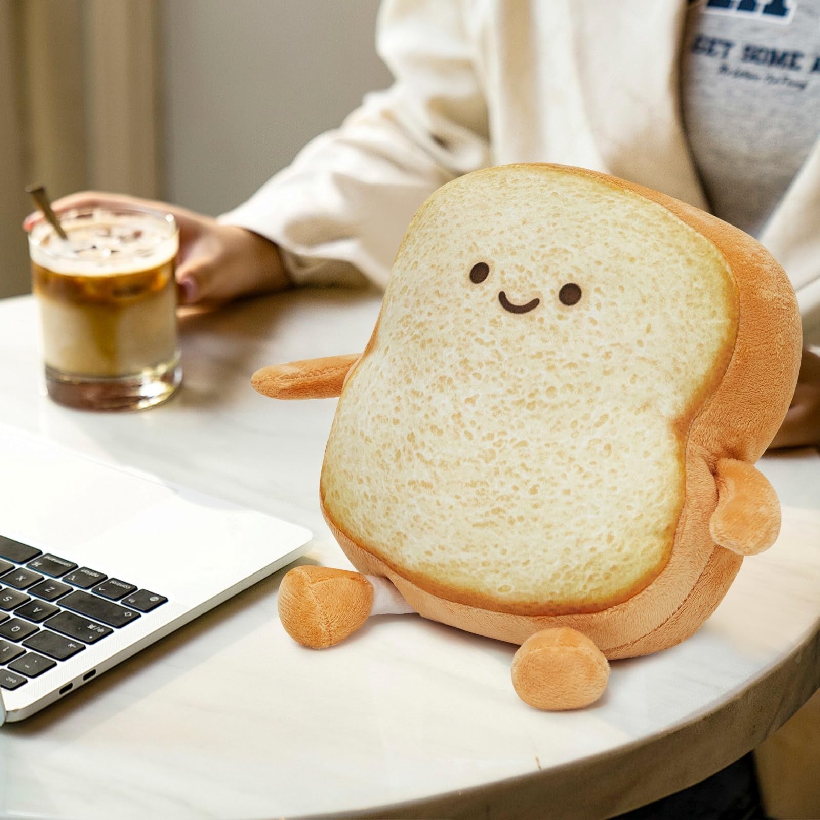 Pacreck Toast Bread Plush Pillow Toy Bread Doll Funny Cute Food Plushies Stuf...