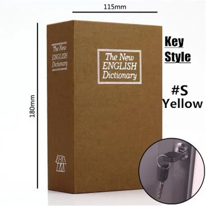 Student Gift Dictionary Mini Safe Box Book Hidden Secret Key Lock Coin Bank Card Jewellery Private Diary Storage Password Locker