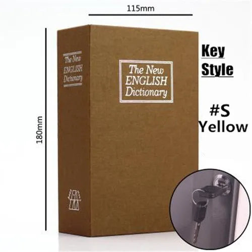 Student Gift Dictionary Mini Safe Box Book Hidden Secret Key Lock Coin Bank Card Jewellery Private Diary Storage Password Locker