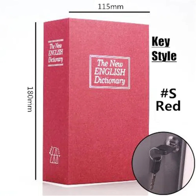 Student Gift Dictionary Mini Safe Box Book Hidden Secret Key Lock Coin Bank Card Jewellery Private Diary Storage Password Locker