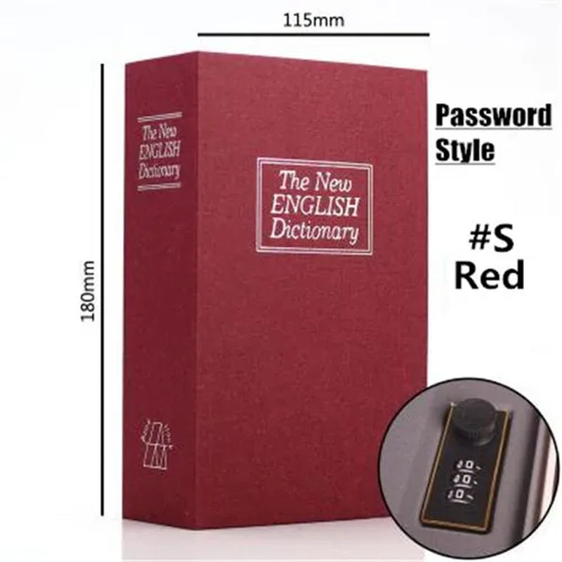 Student Gift Dictionary Mini Safe Box Book Hidden Secret Key Lock Coin Bank Card Jewellery Private Diary Storage Password Locker