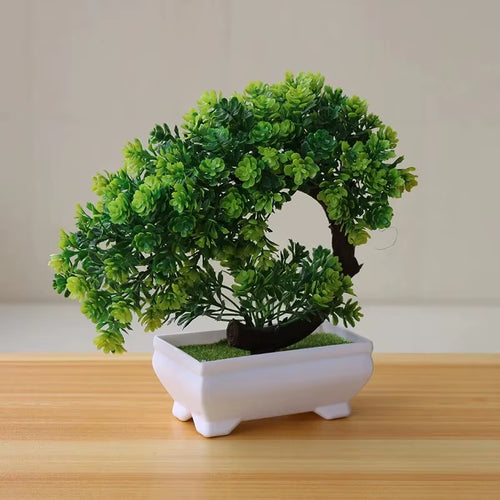 Artificial Plants Bonsai Simulated Tree Potted Plants Fake Flowers Table Potted Ornaments