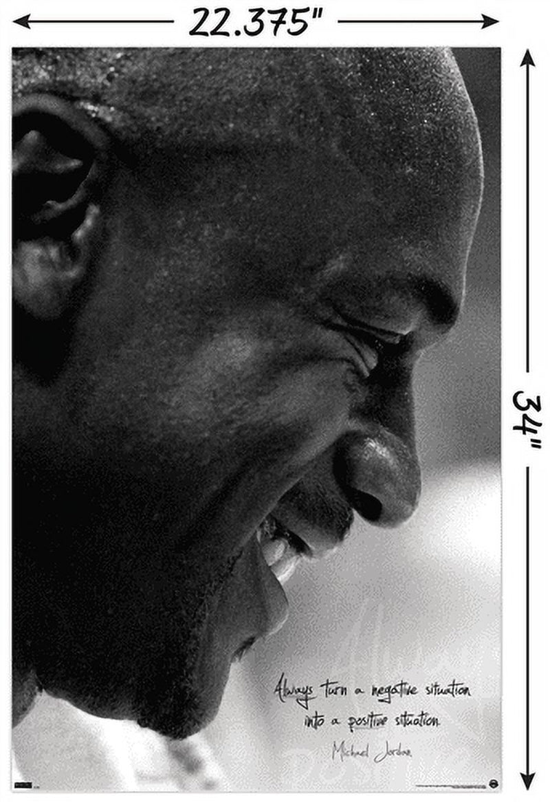 Michael Jordan - Always Positive Wall Poster, 22.375" X 34"