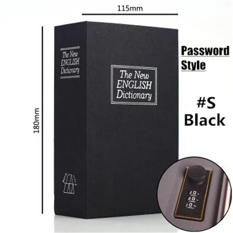 Student Gift Dictionary Mini Safe Box Book Hidden Secret Key Lock Coin Bank Card Jewellery Private Diary Storage Password Locker