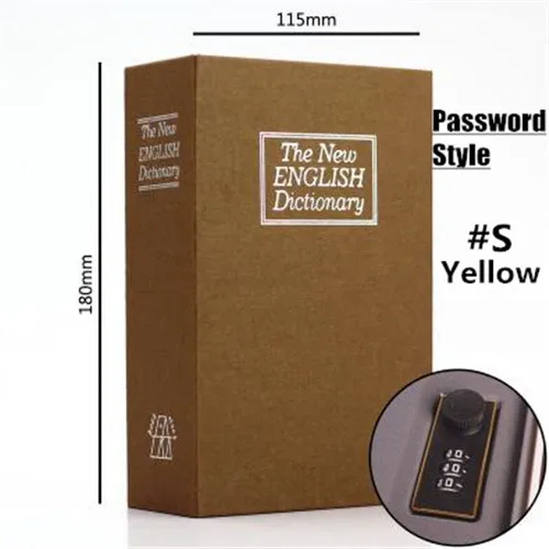 Student Gift Dictionary Mini Safe Box Book Hidden Secret Key Lock Coin Bank Card Jewellery Private Diary Storage Password Locker