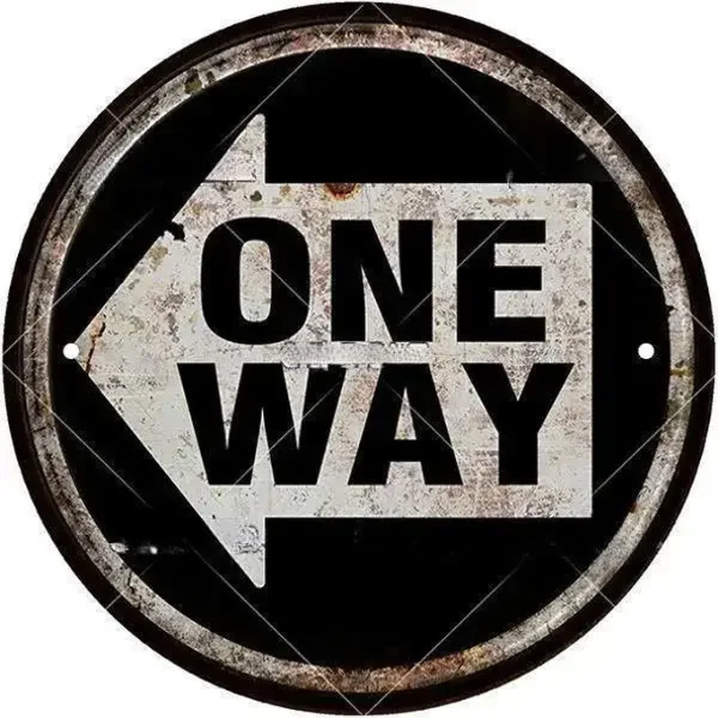 STOP Warning round Garage Vintage Metal Sign Plate Plaque Tin Sign Wall Decor for Home Bar Pub Store Sign Man Cave Yad Outdoor